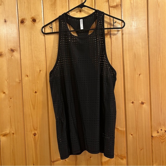 Athleta A Game Mesh Tank Top Black Size L - Picture 4 of 7